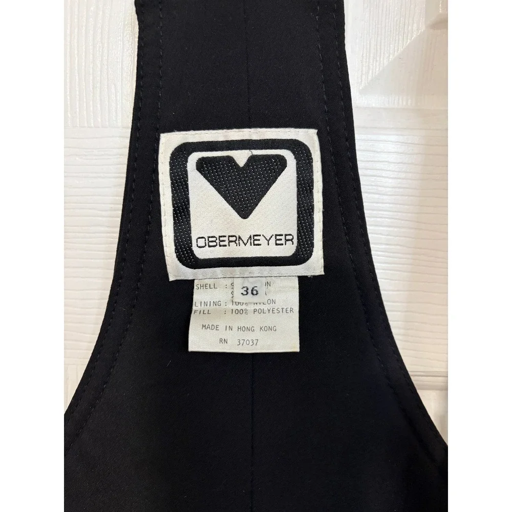 Mens 36 Soft Shell VTG Obermeyer Ober-Bib Black Overalls Snow Ski Snowboard S‎